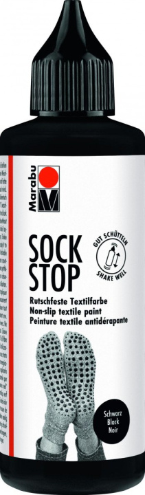 Papírszerek Marabu Sock Stop Protiskluzová barva - černá 90ml Marabu