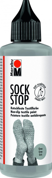 Papírszerek Marabu Sock Stop Protiskluzová barva - šedá 90ml 