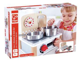 Spel/speelgoed Hape 2-in-1 Küchen- & Grill-Set 