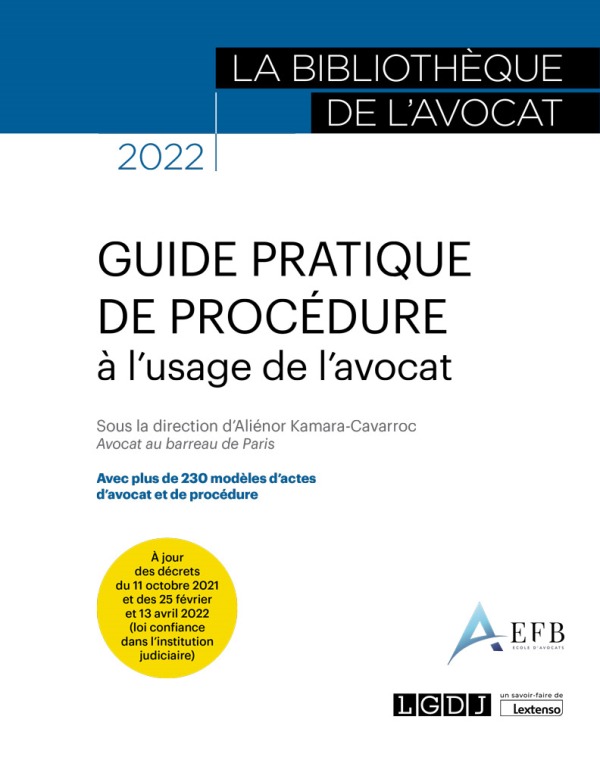 Carte Guide pratique de procédure à l'usage de l'avocat Kamara-Cavarroc