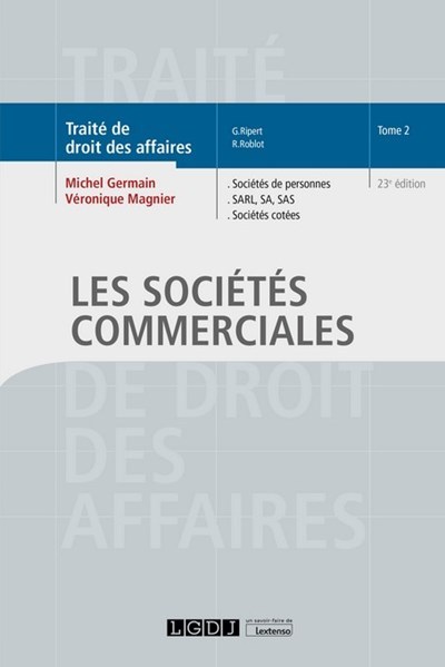 Kniha Les sociétés commerciales Magnier