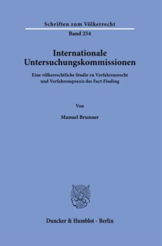 Kniha Internationale Untersuchungskommissionen. 