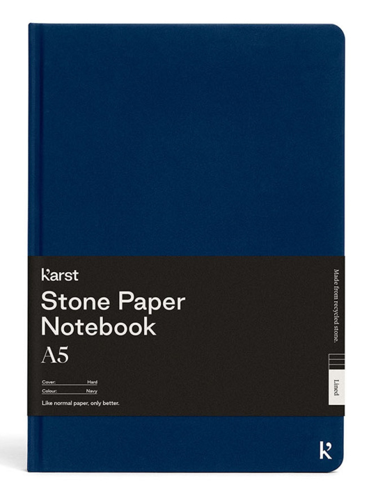 Kniha Carnet rigide A5 bleu navy ligne Karst