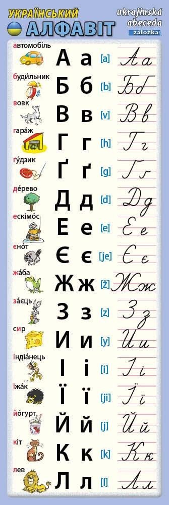 Kniha Záložka - Ukrajinská abeceda Petr Kupka
