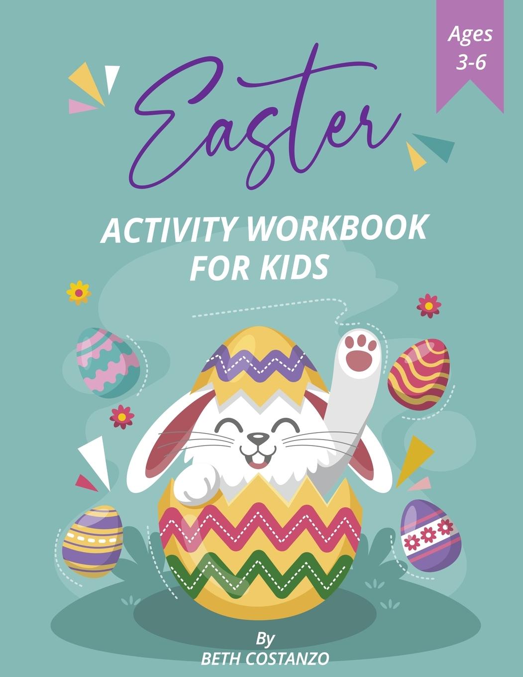 Книга Pre-K, Kindergarten Easter Activity Workbook for Kids! Ages 3-6 