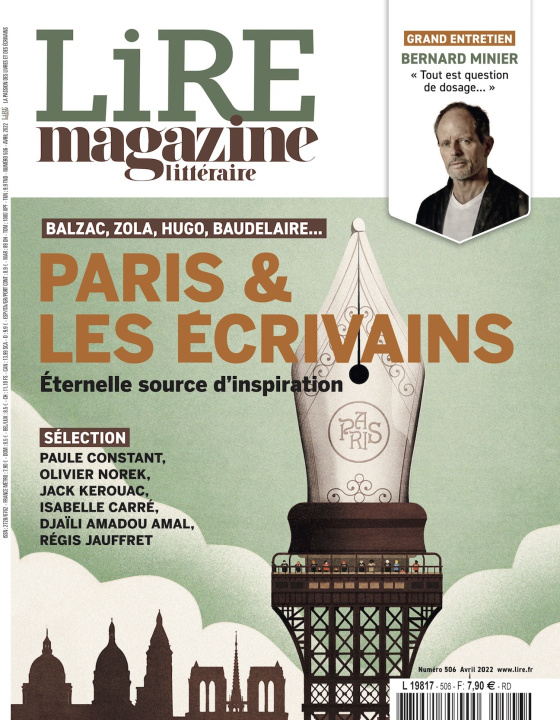 Carte Lire Magazine Littéraire n°506 - Paris et Les écrivains - Avril 2022 collegium