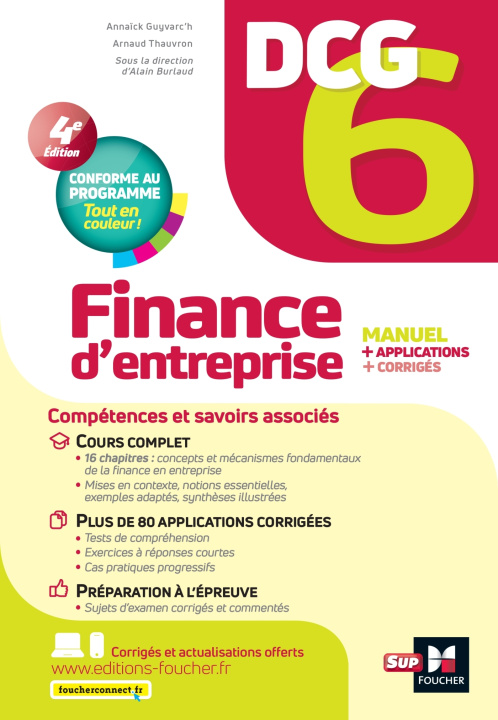 Книга DCG 6 - Finance d'entreprise - 4e édition - Manuel et applications 2022-2023 Annaïck Guyvarc'h