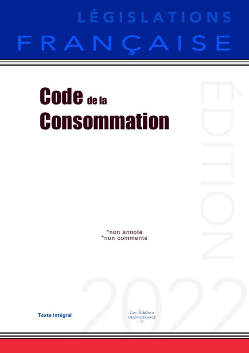 Knjiga Code de la consommation LÉGISLATIONS FRANÇAISE