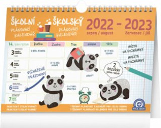 Kalendář/Diář Školní plánovací kalendář s háčkem 2023 - stolní kalendář 