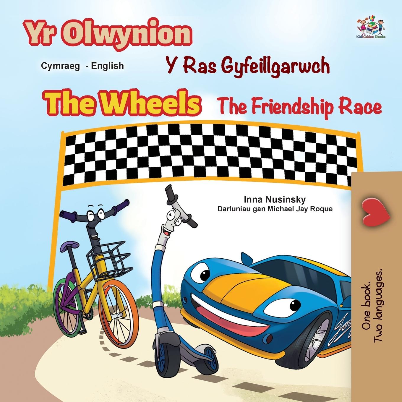 Carte Wheels The Friendship Race (Welsh English Bilingual Book for Kids) Kidkiddos Books