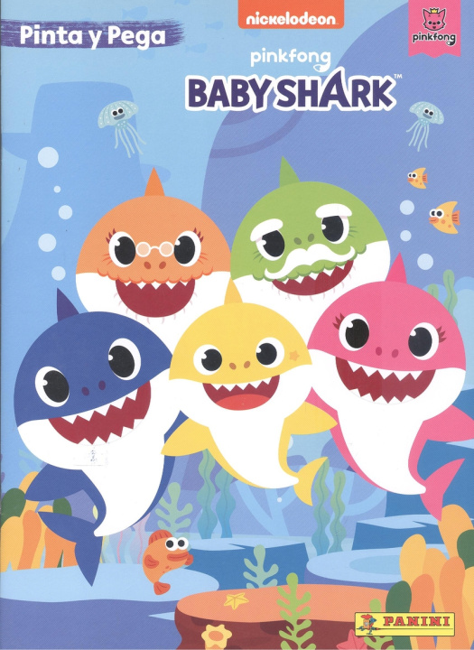 Carte BABY SHARK. PINTA Y PEGA 