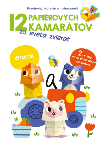 Kniha 12 papierových kamarátov zo sveta zvierat Statok 