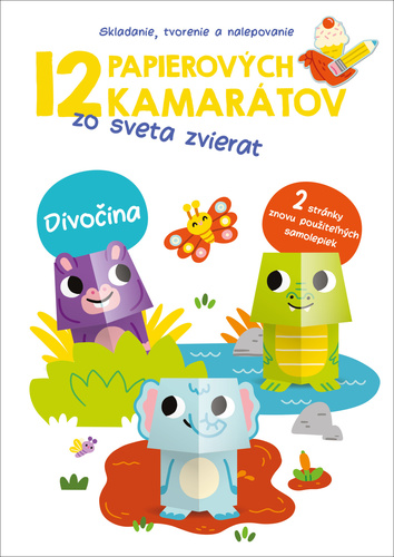 Livre 12 papierových kamarátov zo sveta zvierat Divočina 