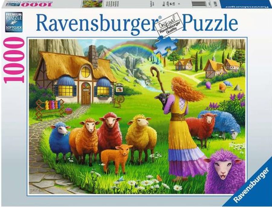 Knjiga Puzzle 2D 1000 Kolorowa wełna 16949 