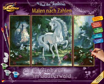 Game/Toy MNZ - Einhorn im Zauberwald (Triptychon) 