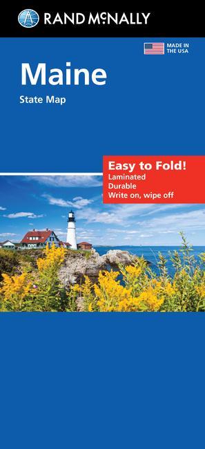 Nyomtatványok Rand McNally Easy to Fold: Maine State Laminated Map 
