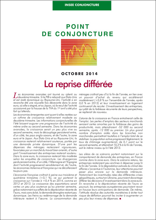 Knjiga Point de conjoncture (Octobre 2014) INSEE