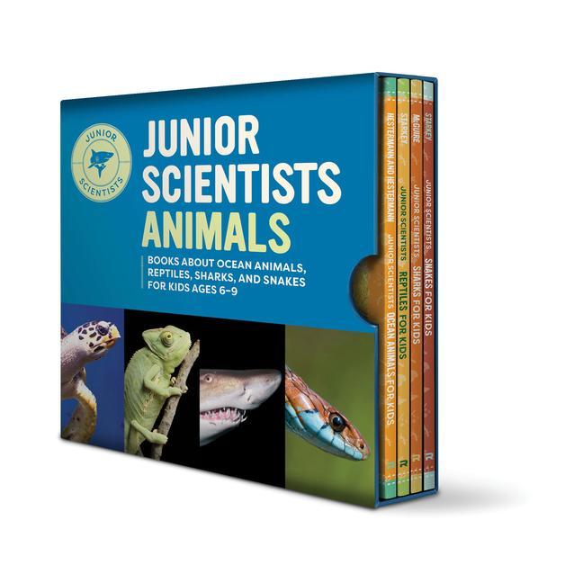 Carte Junior Scientists Animals 4 Book Box Set: Books about Ocean Animals, Reptiles, Sharks, and Snakes for Kids Ages 6-9 