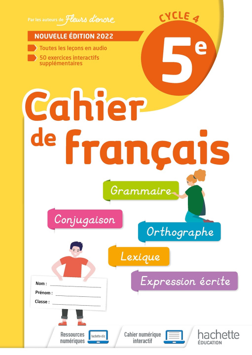 Książka Cahier de Français cycle 4/5e - cahier d'activités - Ed. 2022 Chantal Bertagna