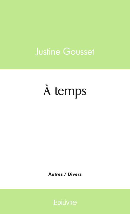 Buch à temps GOUSSET JUSTINE