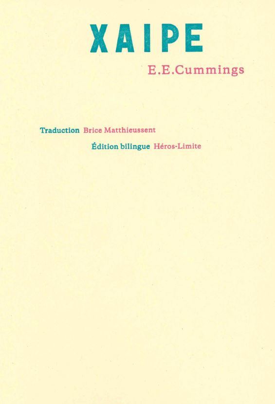 Libro XAIPE E.E. Cummings