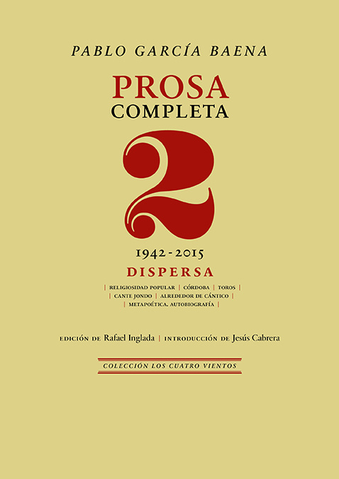 Boek Prosa completa, 2 PABLO GARCIA BAENA