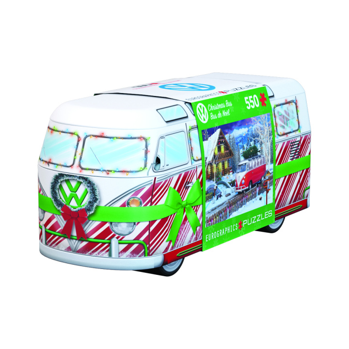 Game/Toy Puzzle 550 TIN VW Christmas Bus 8551-5664 