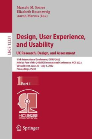 Könyv Design, User Experience, and Usability: UX Research, Design, and Assessment Marcelo Soares
