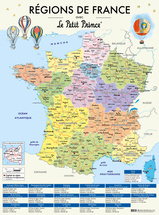 Könyv REGIONS DE FRANCE AVEC LE PETIT PRINCE 