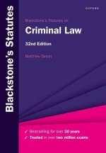 Carte Blackstone's Statutes on Criminal Law 
