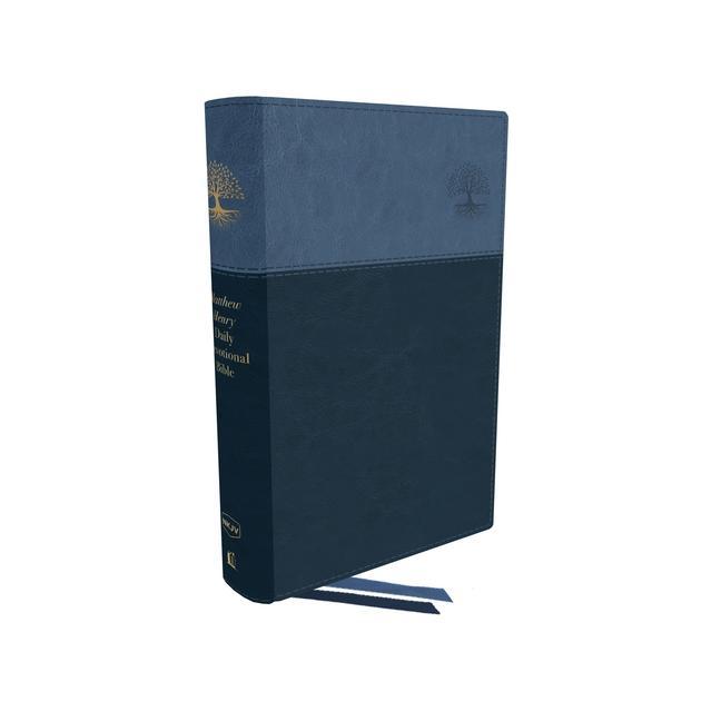 Carte NKJV, Matthew Henry Daily Devotional Bible, Leathersoft, Blue, Red Letter, Comfort Print 