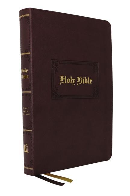 Carte KJV, Personal Size Large Print Reference Bible, Vintage Series, Leathersoft, Brown, Red Letter, Thumb Indexed, Comfort Print 