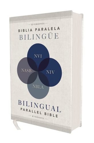 Livre Biblia paralela bilingue NVI, NIV, NBLA, NASB, Tapa Dura 