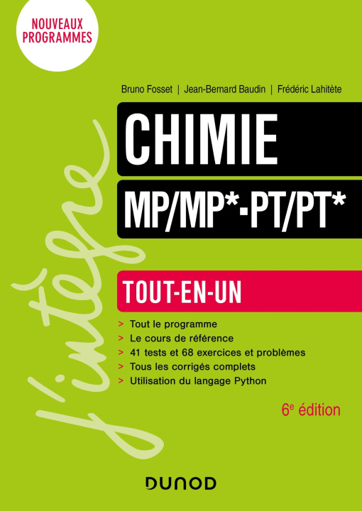 Book Chimie Tout-en-un MP/MP*-PT/PT* - 6e éd. Bruno Fosset