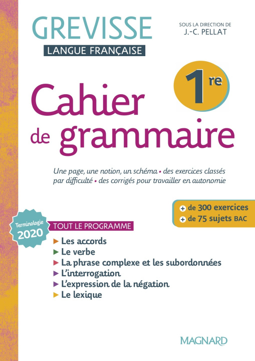 Kniha Cahier Grevisse 1re (2022) Carrère