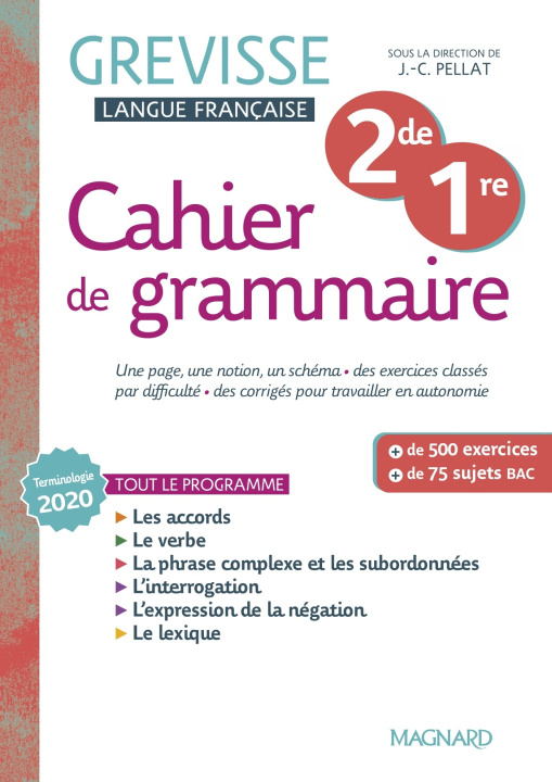 Carte Cahier Grevisse 2de / 1re (2022) Dufour