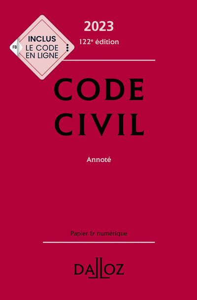 Buch Code civil 2023 122ed - Annoté collegium