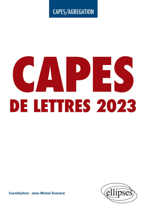 Kniha CAPES de Lettres 2023 Gouvard