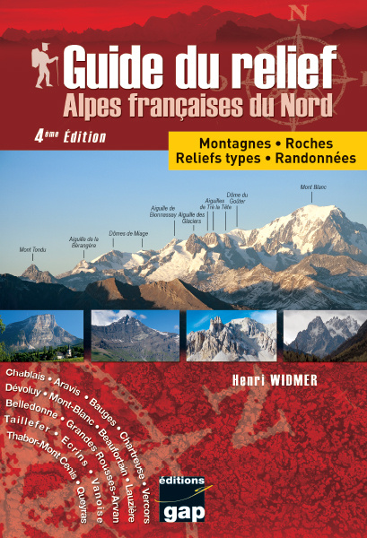 Carte Guide du relief Alpes françaises du Nord - 4ed WIDMER