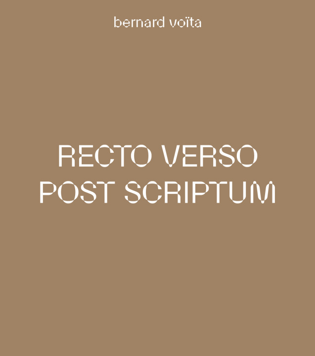 Book Recto Verso, postscriptum VOÏTA