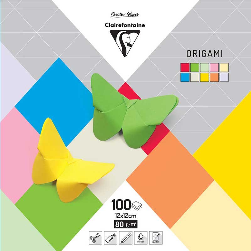 Carte Papier origami 12x12 mix 10 kolorów 100 arkuszy 
