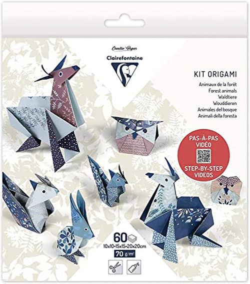 Knjiga Papier origami KIT Animals 3 formaty 60 arkuszy 