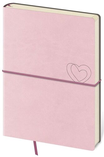 Kniha Zápisník Flexio L růžový tečkovaný 