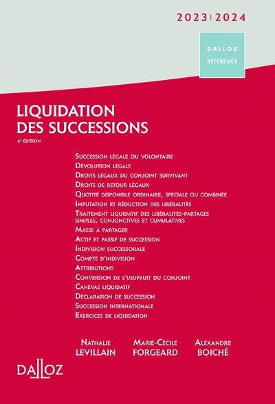 Книга Liquidation des successions 2023/2024. 6e éd. Marie-Cécile Forgeard