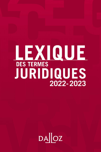Carte Lexique des termes juridiques 2022-2023 30ed 