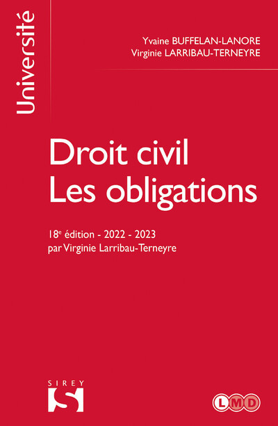 Carte Droit civil - Les obligations 18ed Yvaine Buffelan-Lanore