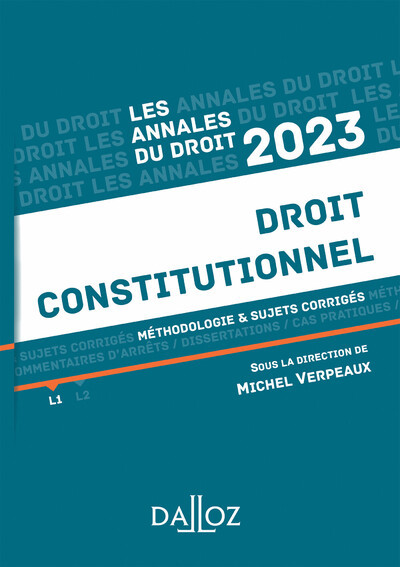 Book Annales Droit constitutionnel 2023 