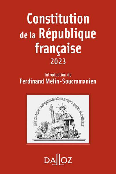 Buch Constitution de la République française 20ed Ferdinand Mélin-Soucramanien