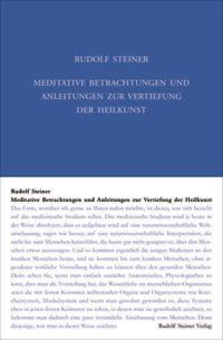 Kniha Meditative Betrachtungen und Anleitungen zur Vertiefung der Heilkunst 