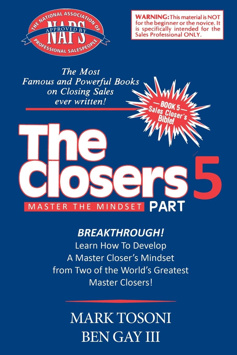 Knjiga Master the Closers Mindset Breakthrough Ben Gay